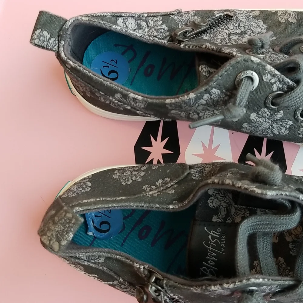 BLOWFISH Mod Floral Slip On Sneaker 6.5 Grey - Picture 9 of 9